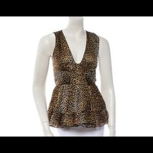 Dolce & Gabbana Animal Print Silk Top